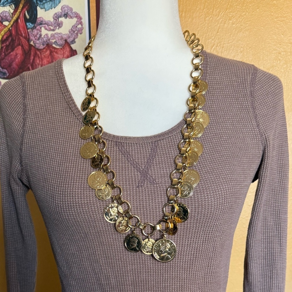 Vintage Heavy VN Balboa Vintage Coin Necklace
